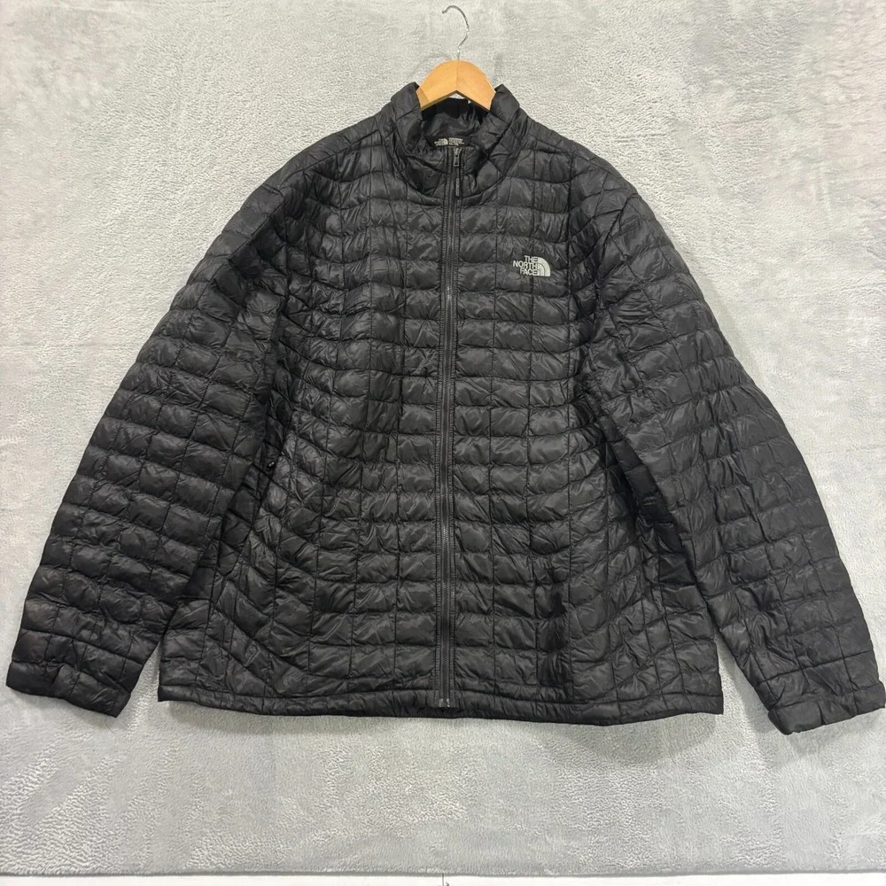 The North Face‎ ThermoBall Puffer Jacket Mens XXL Black Lightweight Quilted